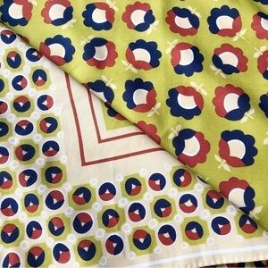 Vintage 60s Mod Scarf Poly Square Headscarf Neckerchief